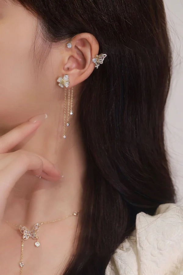 🎄CHRISTMAS PRE-SALE🎁Butterfly Tassel Style Zircon Earrings | Perfect Gift🎁
