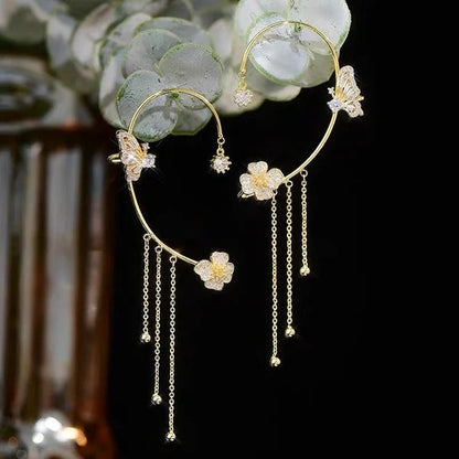🎄CHRISTMAS PRE-SALE🎁Butterfly Tassel Style Zircon Earrings | Perfect Gift🎁
